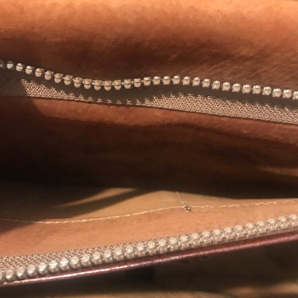 Jack George cognac color Leather Adjustable Strap Crossbody Briefcase - Picture 8 of 16